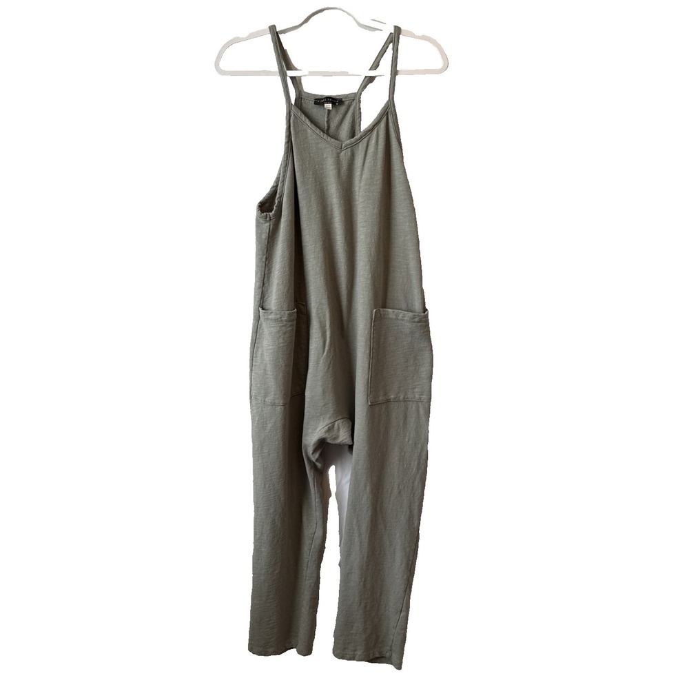 Final Touch Trendy Slouch Relaxed Washed Sage Green Jumper M Boho Granola Cozy